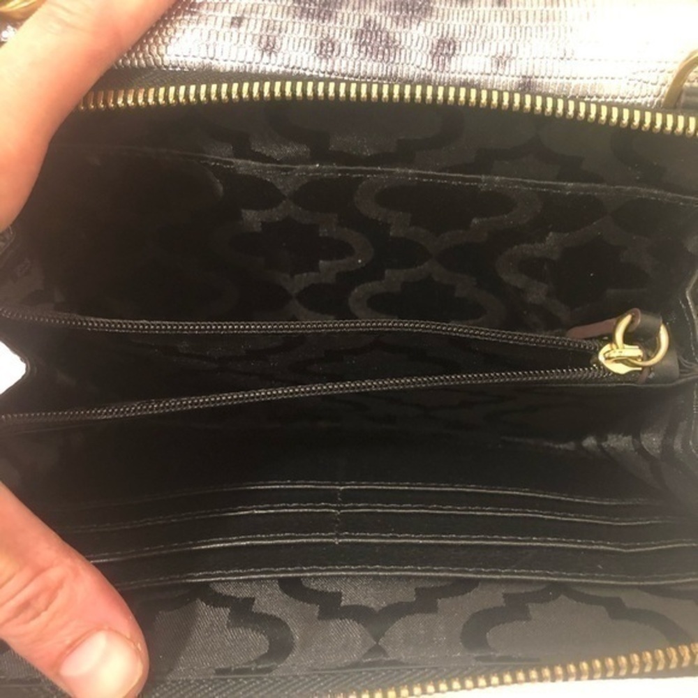 Oryany Python Embossed Leather Black Crossbody Bag - image 3